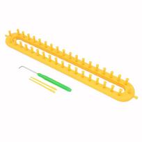 Rectangular Knitting Loom kit with Crochet Hooks Weaving Scarf Sweater Hat Shawl Stitching Knitting Machine DIY Handmade