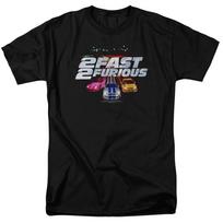 26 Fast and Furious Logo T Shirt Mens Licensed Car Movie Tee Toretto Black Unisex T-Shirt S įvairiaspalvis