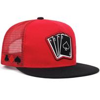 A Four Flat Edge Hat Trendy Hip Hop Hat Outdoor Use Leisure Sun Protection Hat Neutral Mesh Hat Adjustable Baseball Hat Trendy Latest Poker