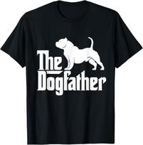 The Dogfather American Bully Pit Bull Funny Dog Owner Gift Unisex T-Shirt S įvairiaspalvis