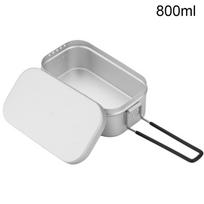 1-Piece Aluminum Outdoor Lunch Box| Collapsible Pressure-Relief Bento Boxes with Handles for Camping & Hiking