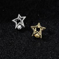 Halloween Irregular Hollow Pentagram Star Teeth Grillz Hip Hop Gold Silver Color Tooth Caps For Women Men Jewelry sidabras