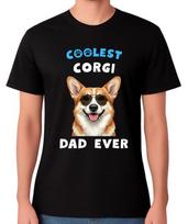 Coolest Corgi Dad Ever T-Shirt Dog Lover Father Gift Unisex Tee S įvairiaspalvis