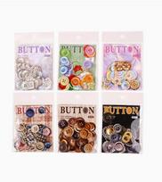 6pack Kawaii Stationery Stickers button Junk Journal Planner Decorative Sticker Scrapbooking