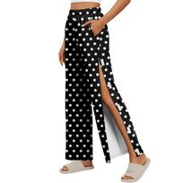 Women's Fashion Side Velcro Closure Easy Open Post Surgery Recovery Care Long Pants with No Pockets Comfortable Fit Soft Fabric L juoda