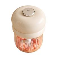 Electric Garlic Chopper Mini Food Processor for Food Meat Veggies 350ml Rechargeable Garlic Grinder for Kitchen smėlis