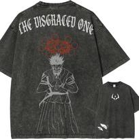 Summer Ryomen Sukuna T Shirt Jujutsu Kaisen Men Acid Wash Disgraced One Anime Streetwear Mahoraga Wheel Vintage S
