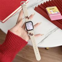Compatible Strap for Apple Watch Series 8/9/11 - New Year Model iWatch Series 3/2/1 [38mm] smėlis
