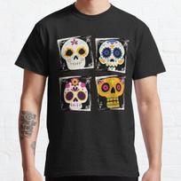 BEST SELLING Funny colorful mexico skulls Classic T-Shirt S įvairiaspalvis