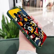 Cartoon Blast Phone Case For Oneplus 13 13R 12 12R 11 11R 10 10R 10T 9R 9RT 9 8T 8 7 7T Pro Liquid Silicone Cover OnePlus 13 5G tamsiai žalia spalva