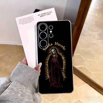 S-Santa M-Muerte P-print Phone Case For Samsung S25,S24,S21,S22,S23,S30,Ultra,S20,Plus,Fe,Note,10,9,5G Transparent Cover Samsung S10