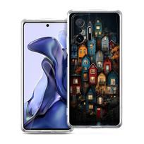 Transparent Phone Case for Xiaomi Mi 14 13 12 11 Ultra 13T 12T 11T Poco X3 NFC F3 F6 Pro Lite 5G Soft TPU Colorful Town Pattern for Xiaomi Mi 11