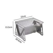 Portable Folding Barbecue Grill Heating Stoves Multifunction Camping Bbq Grill Rack Net Firewood Stove Stainless Steel Bbq Grill as the picture