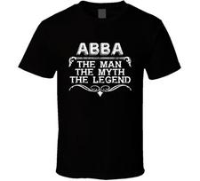 Abba The Man The Myth The Legend Dad Father'S Day Hebrew Unisex T-Shirt S įvairiaspalvis