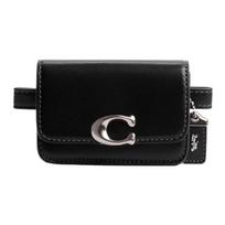 COACH fanny pack Bandit 10 Solid Color Logo Carriage Logo Flip Buckle Multi-Function Pocket Cow Leather Card Holder Chest Bag Shoulder Crossbody Waist juoda