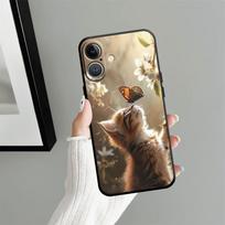 Case for Apple iPhone 17 Pro Max 13 Air XR XS MAX 14 15 Pro 7 8 12 11 16 Funda Phone Cover Cute Cat iPhone 12