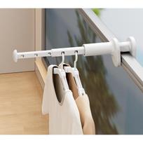 Travel foldable anti-theft window net clothes drying rack, guardrail pole telescopic drying rack outside the window clothes drying pole 1