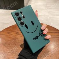 For Samsung Galaxy S25 S24 S23 S22 Ultra Plus S20 FE Cases Simple Smiling Face Design Case For A15 A35 A54 A55 A71 A72 A73 Cover A73 5G