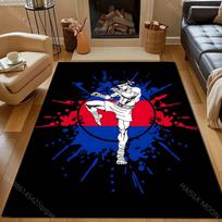 Muay Thai Fighting Print Carpet for Bedroom Living Room Bedside Sofa Floor Mat Modern Home Decor Area Rug Large Size 40cm x 60cm