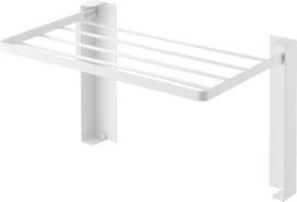 Yamazaki Magnetic Folding Shelf for Washing Machine Opens to a Convenient W41 x D25 x Tower Convenient for Temporary Folding Storage Rack 10019 balta