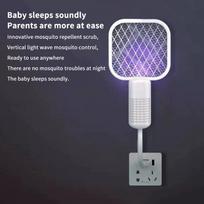 Pest Control USB Mosquito Swatter Trap Electric Shock Mini Fly Bug Zapper UV Light Portable Insect Racket Bedroom balta