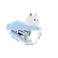 Desktop Stapler Cute Dog Design Compact Animal Shaped Stapler for Office School Stationery Supplies Portable Paper Fastener Gray mėlyna