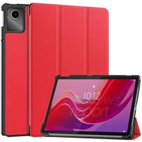 Tablet Case For Lenovo Tab M11 Xiaoxin Pad Flip Cover Tri-Fold Degree Anti-drop Protective Case For Xiaoxin Pad raudona