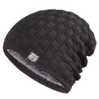 Nauja laisvalaikio unisex beanie kepurė Pridėti kailį šilta žieminė kepurė vyrams ir moterims Lauko slidinėjimo sportinė megzta kepurė 54cm-62cm juoda