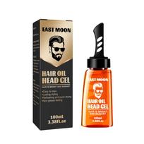 Vyriškas plaukų vaškas Retro aliejaus galvutė Didelė nugara Stiling Formavimas Drėkinamasis Patvarus 100ml black