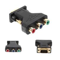 VGA RCA Adapteris 3RCA Video Moteriškas į HD 15 Pin VGA Konverteris Komponentinis Adapteris