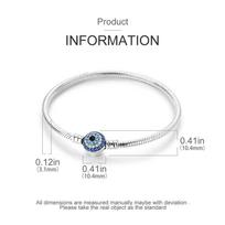 925 Silver Charm Pulsera Butterfly Clover Bracelet Original Bead For Women Heart Snake Chain Bracelets DIY Jewelry Necklace 17cm