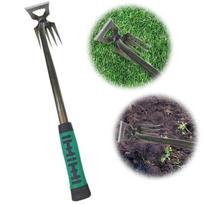 2 in 1 Hand Weeder Tool Weed Puller Shovel Weed Remover 5/6/11 Teeth Garden Lawn Loose Soil Hand Gardening Tool 5 tooth žalia