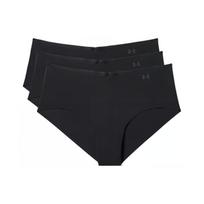 Under Armour Logo Embroidered Underwear 3-Pack Women Black 1325616-001 XS