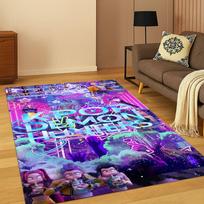 Kpop Demon Hunters Rumi Mira Zoey Music Cartoon Carpet Rug for Bedroom Living Room Sofa Home Decor,Non-slip Floor Mat Gift 40x60cm