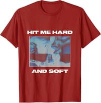 Billie Eilish HIT ME Hard and Soft Inverted Red T-Shirt 4XL