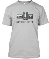 Never Forget 80s Vhs Funny T-Shirt Made in the USA Size S to 5XL M
