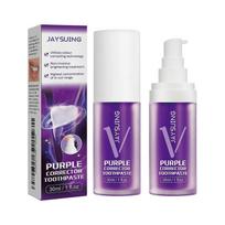 Purple whitening toothpaste whitens teeth, cleans tooth stains, tartar, freshens