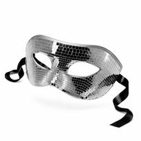 Disco Bright Ball Glitter Face Mask Silver Party Props Masquerade Mask Mirror Eye Covers Mardi Gras Mask Halloween sidabras