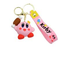 Creative Anime Kirby Cartoon Doll Keychain Pendant Couple Bag Pendant Kirby Food Three-Dimensional Doll Car Keychain Pendant