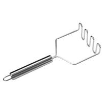 1pc Stainless Steel Mud Press Food-Grade Durable Thickened Mud Press Wavy Steel-Handled Mashed Potato Maker Kitchen Accessories