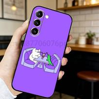 Cartoon Dinosaur Phone Case For Samsung S20,21,22,23,24,25,26 Ultra,Plus,Black Soft Cover Samsung S21lite