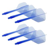6Pcs Integrated Dart Shaft and Flights Anti-Fall Integrated Dart Flights and Shafts Durable 2BA Screw In-one Dart Flight Plastic mėlyna