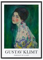 Poster painting klimt portrait black frame 21x30 cm
