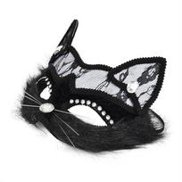 Girls Fashion Cat Eye Christmas Sexy Black Lace Party Mask Cat Mask Fancy Dress Accessories Venetian Masquerade juoda