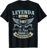 Retro Vintage April 1987 Birthday Party Outfit Born in 1987 T-Shirt Custom T-Shirt Custom Printed Graphic T Shirts Ropa Hombre S įvairiaspalvis