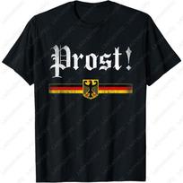 Prost Oktoberfest Coat Arms Eagle German Flag Bavarian TShirt Vintage Classics Vintage Hipster Pattern Tops Men Women Cotton Tee S įvairiaspalvis