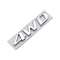 3D Metal 4WD Logo Car Rear Trunk Fender Emblem Badge Sticker for Hyundai IX25 IX35 Tucson Santafe sidabras