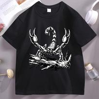 Vintage Gothic Scorpion T Shirt Male Clothing Cotton Short Sleeve Streetwear O Neck High Quality T-shirt Y2k Clothes Unisex S įvairiaspalvis