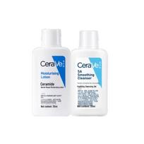 CeraVe Salicylic Acid Cleanser & Ceramide Lotion Skincare Set 60ml