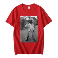 Bob Marley Black White Guitar Novelty T Shirt Summer Unisex Women Vintage Hip Hop Oversized Short Sleeve T-shirts Gothic Streetwear S